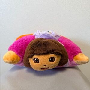 Plush Dora the Explorer Toy - Pink and Brown Pillow Pet Pee Wee Edition